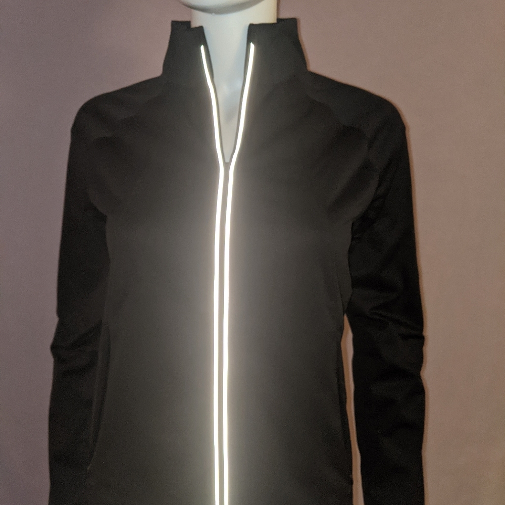 Women’s Black Zip-Front Athletic Jacket